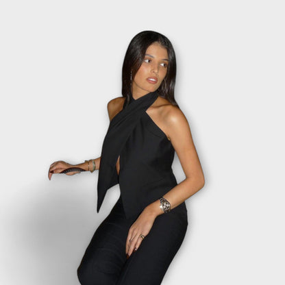 June - Crisscross Halter Neck Tank Top