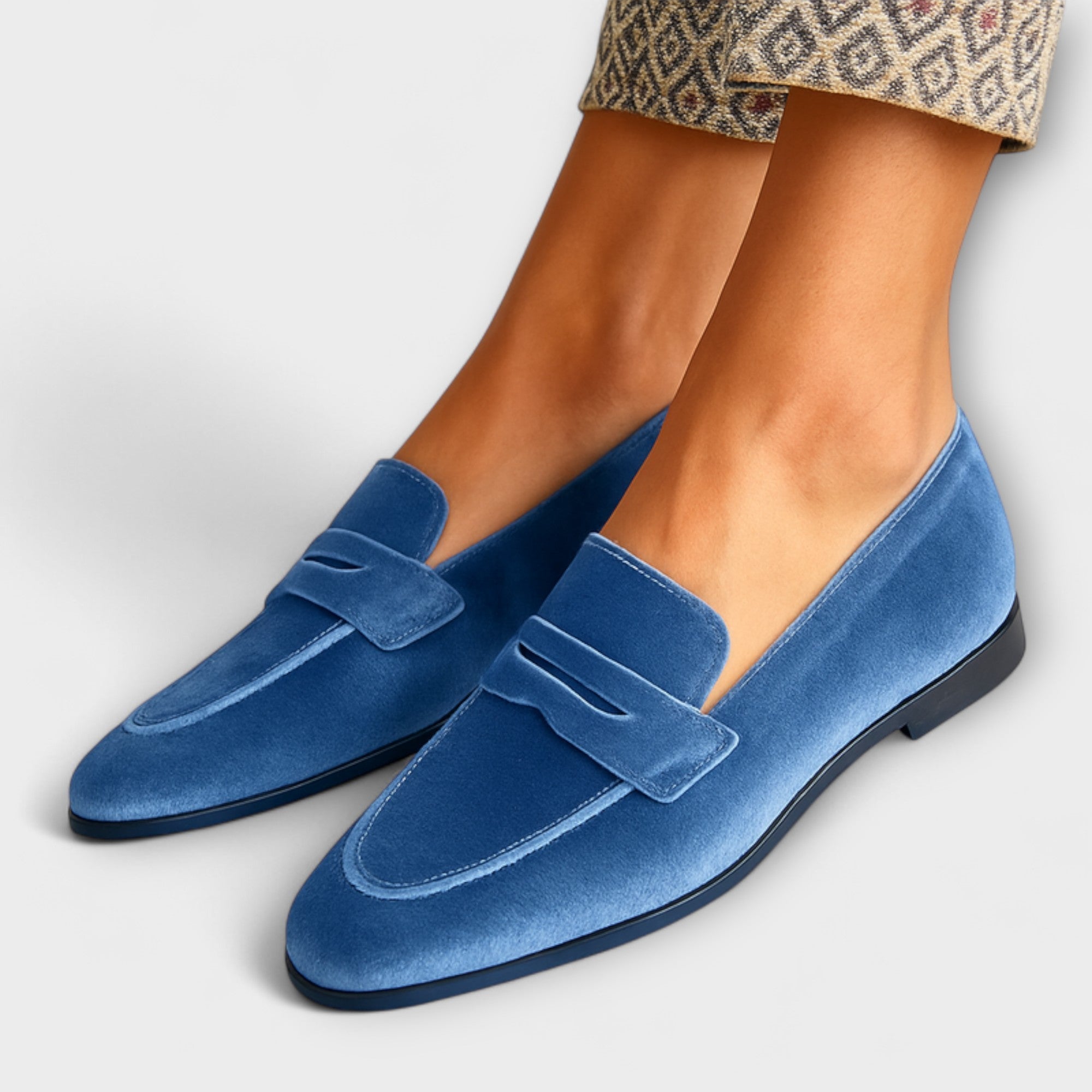 Louise - Soft Velvet Loafers