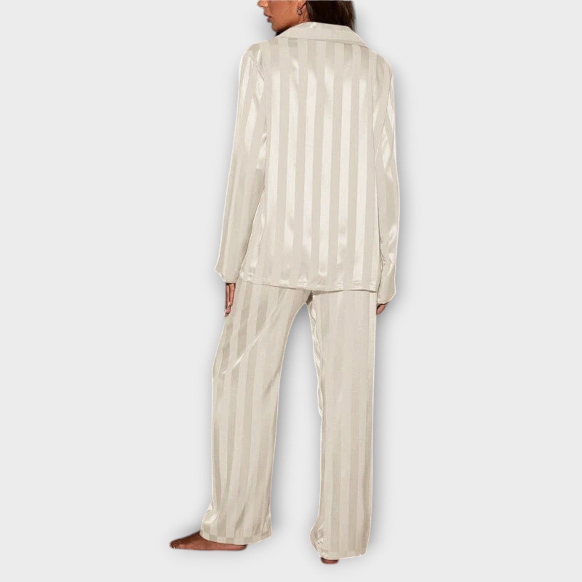 Bella Striped Satin Pyjama Set